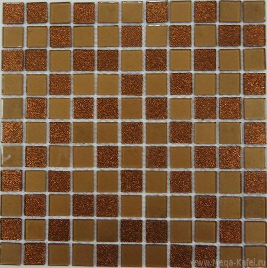 Мозаика стеклянная Shine Brown