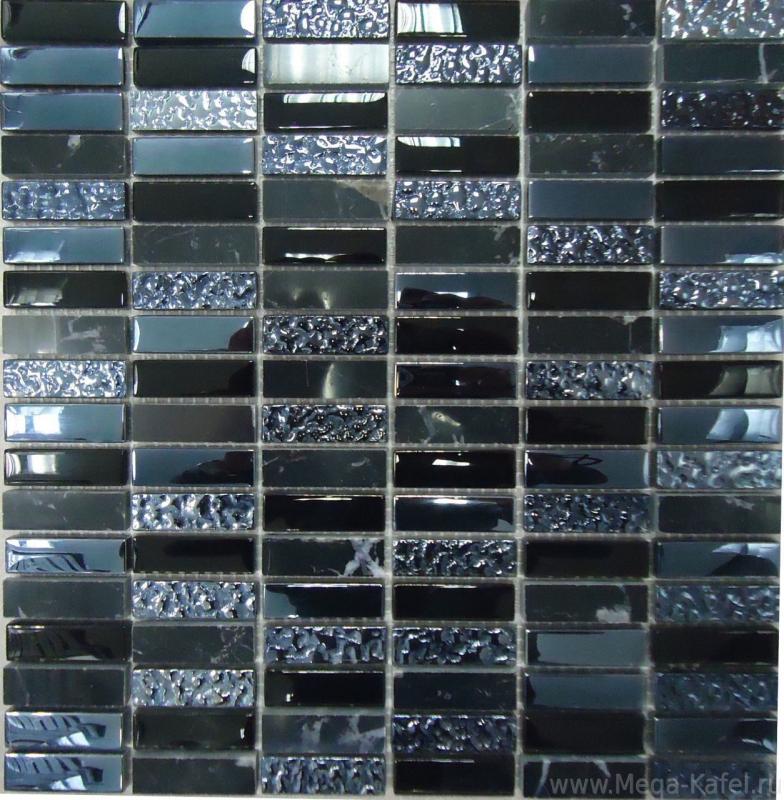 Мозаика стеклянная Super Line (black)