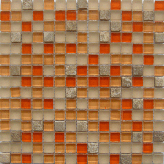 Мозаика на сетке стеклянная GS076