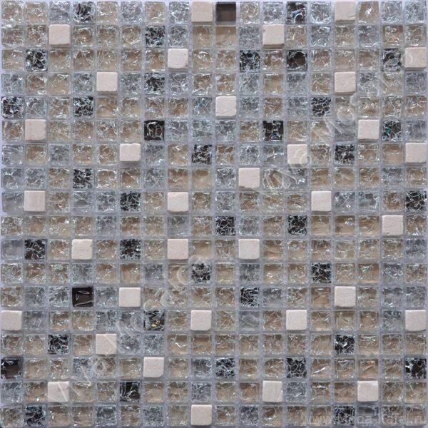 Мозаика на сетке стеклянная GS100В