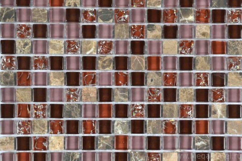 Мозаика на сетке стеклянная SB154