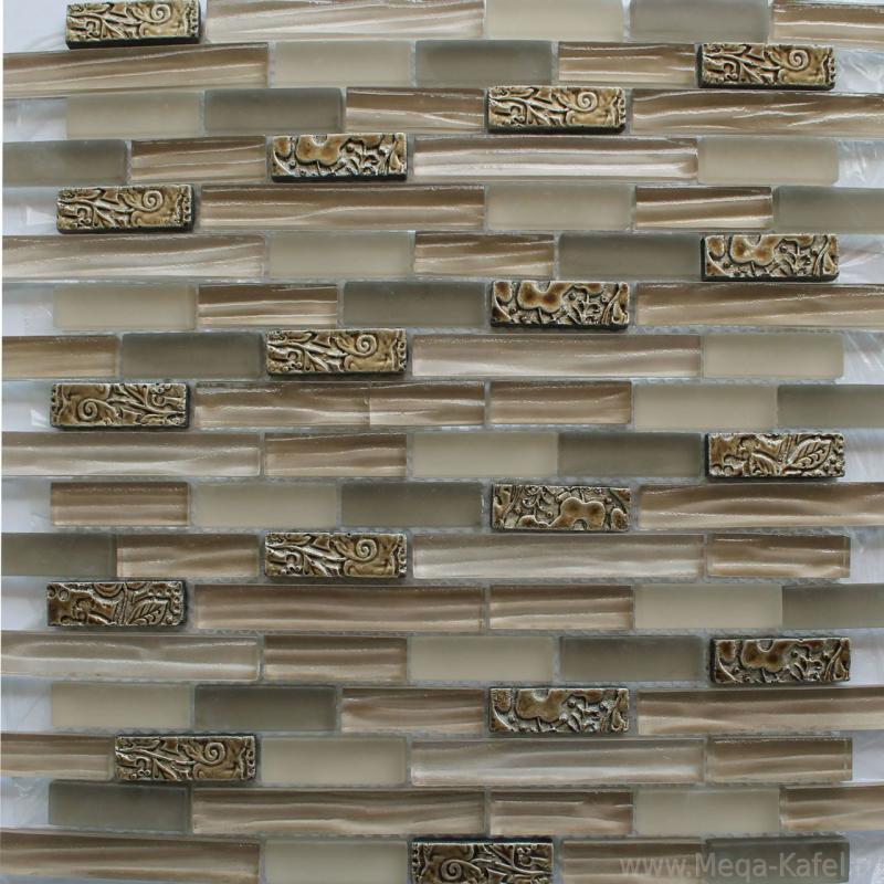 Мозаика на сетке стеклянная SZ003