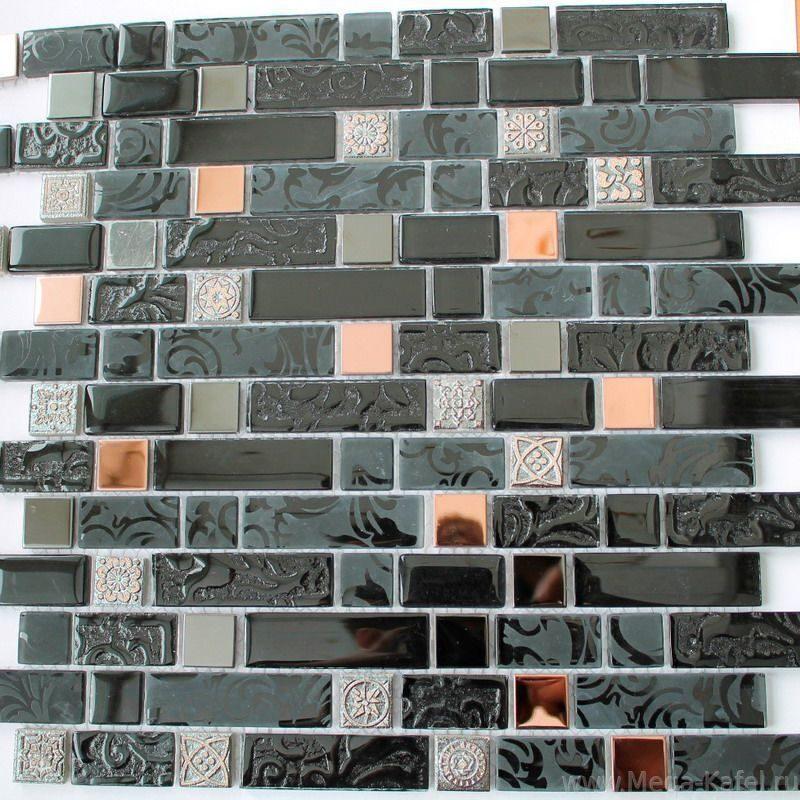 Мозаика на сетке стеклянная dgfw010