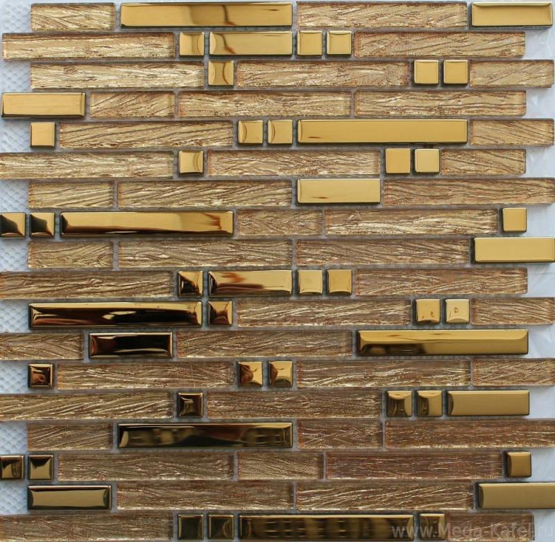 Мозаика на сетке стеклянная XF060