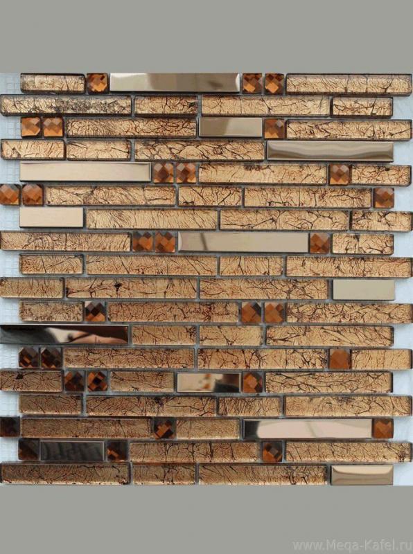 Мозаика на сетке стеклянная XY160