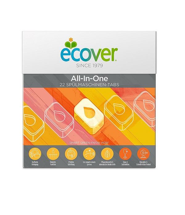 Средства для посудомоечной машины Экологичные таблетки Ecover All in One, 22 шт